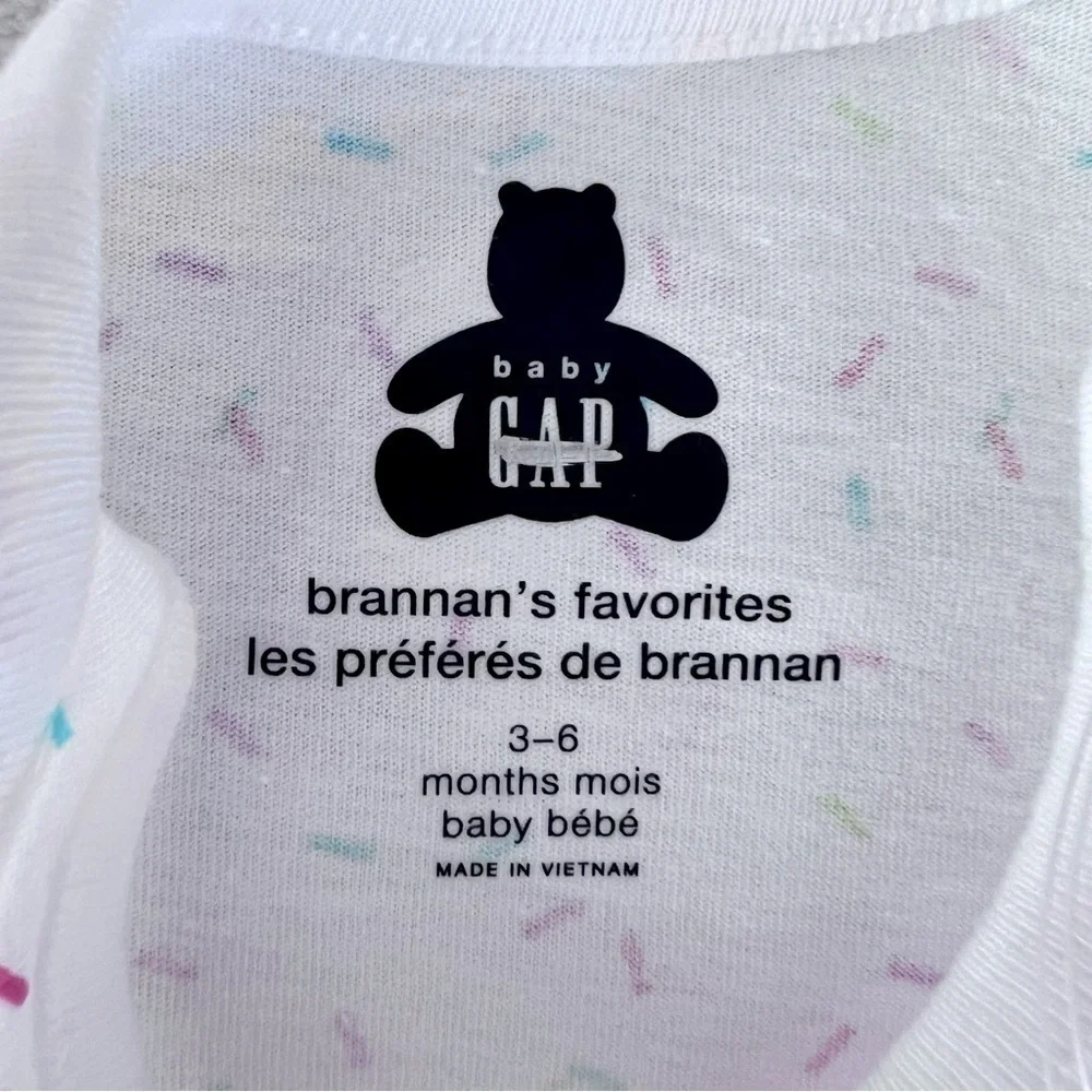 NWOT Baby Gap Birthday Girl confetti onesie size 3-6 months